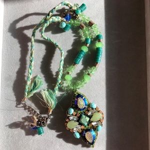 Suzanna Dai Anthropologie Turquoise Pendant